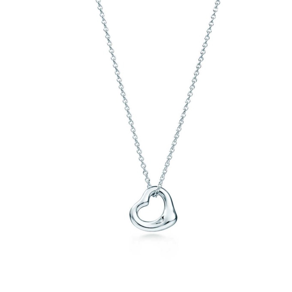 Tiffany and Co open heart pendant, 11 mm